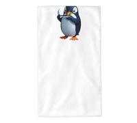 UDFKGLP Penguin Eating Fish Pattern Towel Towels 27.5x16in Skin-Friendly Absorbent Fluffy and Soft for Bathroom, Beach, Outdoors