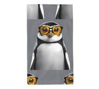 UDFKGLP Penguin with Glasses Pattern Towel Towels 27.5x16in Skin-Friendly Absorbent Fluffy and Soft for Bathroom, Beach, Outdoors