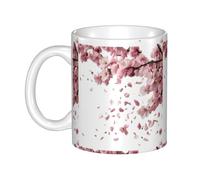 UDFKGLP Petals flying all over the sky Pattern mug ceramic Mugs for cappuccino, latte, cereal, yogurt, milk, hot or cold drinks Micro-wave oven