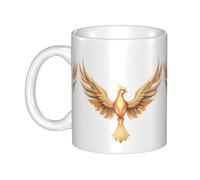 UDFKGLP Phoenix spreads its wings at sunrise Pattern mug ceramic Mugs for cappuccino, latte, cereal, yogurt, milk, hot or cold drinks Micro-wave oven