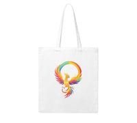 UDFKGLP Phoenix under the rainbow Pattern Woman Canvas Tote Bag Strong and durable for traveling, shopping, Daily One Size