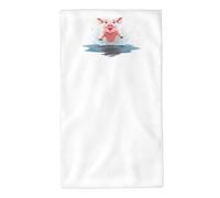 UDFKGLP Pig Jumping into The Puddle Pattern Towel Towels 27.5x16in Skin-Friendly Absorbent Fluffy and Soft for Bathroom, Beach, Outdoors