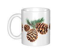UDFKGLP Pine cones Pattern mug ceramic Mugs for cappuccino, latte, cereal, yogurt, milk, hot or cold drinks Micro-wave oven