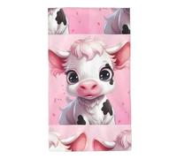 UDFKGLP Pretty Pink Cartoon Cow Pattern Towel Towels 27.5x16in Skin-Friendly Absorbent Fluffy and Soft for Bathroom, Beach, Outdoors