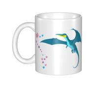 UDFKGLP Pterosaur blowing bubbles Pattern mug ceramic Mugs for cappuccino, latte, cereal, yogurt, milk, hot or cold drinks Micro-wave oven