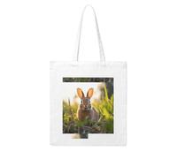 UDFKGLP Rabbit in the grass Pattern Woman Canvas Tote Bag Strong and durable for traveling, shopping, Daily One Size