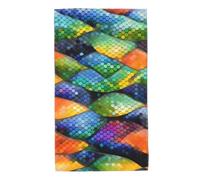 UDFKGLP Rainbow Fish Scale Pattern Towel Towels 27.5x16in Skin-Friendly Absorbent Fluffy and Soft for Bathroom, Beach, Outdoors
