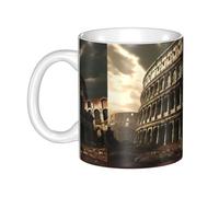 UDFKGLP Remains of the Roman Colosseum Pattern mug ceramic Mugs for cappuccino, latte, cereal, yogurt, milk, hot or cold drinks Micro-wave oven