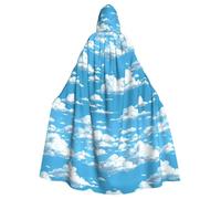 UDFKGLP Sea Island Sky Clouds Pattern Adult Hooded Cloak is a super large, comfortable, and durable Halloween hooded poncho