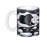 UDFKGLP Seals on ice Pattern mug ceramic Mugs for cappuccino, latte, cereal, yogurt, milk, hot or cold drinks Micro-wave oven
