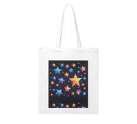 UDFKGLP Shining stars in the night sky Pattern Woman Canvas Tote Bag Strong and durable for traveling, shopping, Daily One Size
