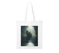 UDFKGLP Shipwreck at the bottom of the lake Pattern Woman Canvas Tote Bag Strong and durable for traveling, shopping, Daily One Size
