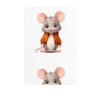 UDFKGLP Shy little mouse Pattern Tin decorative painting 8x12in Made of tinplate, wear-resistant and durable