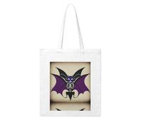 UDFKGLP Skull Bat Pattern Woman Canvas Tote Bag Strong and durable for traveling, shopping, Daily One Size