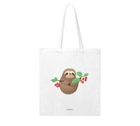 UDFKGLP Sloth picking cherries Pattern Woman Canvas Tote Bag Strong and durable for traveling, shopping, Daily One Size