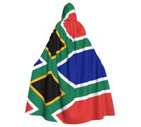 UDFKGLP South Africa flag Pattern Adult Hooded Cloak is a super large, comfortable, and durable Halloween hooded poncho