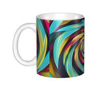 UDFKGLP spiral optical illusion gif Pattern mug ceramic Mugs for cappuccino, latte, cereal, yogurt, milk, hot or cold drinks Micro-wave oven