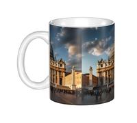 UDFKGLP St Peter's Basilica Pattern mug ceramic Mugs for cappuccino, latte, cereal, yogurt, milk, hot or cold drinks Micro-wave oven