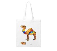 UDFKGLP Stained Glass Camel Pattern Woman Canvas Tote Bag Strong and durable for traveling, shopping, Daily One Size