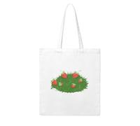 UDFKGLP Strawberries fallen on the grass Pattern Woman Canvas Tote Bag Strong and durable for traveling, shopping, Daily One Size