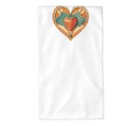 UDFKGLP Strawberry in The Orange Heart Pattern Towel Towels 27.5x16in Skin-Friendly Absorbent Fluffy and Soft for Bathroom, Beach, Outdoors
