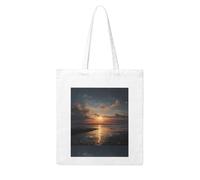 UDFKGLP Sunset at the seaside Pattern Woman Canvas Tote Bag Strong and durable for traveling, shopping, Daily One Size