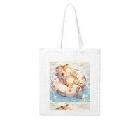 UDFKGLP Super cute little tiger Pattern Woman Canvas Tote Bag Strong and durable for traveling, shopping, Daily One Size