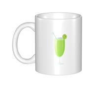 UDFKGLP Sweet and sour kiwi juice Pattern mug ceramic Mugs for cappuccino, latte, cereal, yogurt, milk, hot or cold drinks Micro-wave oven