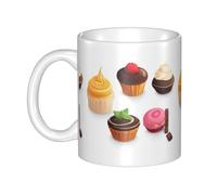 UDFKGLP Sweet delicacies Pattern mug ceramic Mugs for cappuccino, latte, cereal, yogurt, milk, hot or cold drinks Micro-wave oven