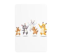 UDFKGLP The animals are dancing to celebrate Pattern Tin decorative painting 8x12in Made of tinplate, wear-resistant and durable