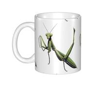 UDFKGLP The brave mantis Pattern mug ceramic Mugs for cappuccino, latte, cereal, yogurt, milk, hot or cold drinks Micro-wave oven