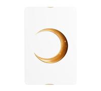 UDFKGLP The crescent moon decorated with stars Pattern Tin decorative painting 8x12in Made of tinplate, wear-resistant and durable