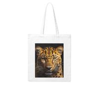 UDFKGLP The deep-eyed leopard Pattern Woman Canvas Tote Bag Strong and durable for traveling, shopping, Daily One Size
