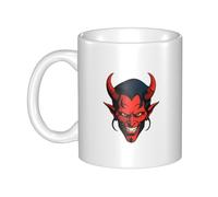 UDFKGLP The devil's face Pattern mug ceramic Mugs for cappuccino, latte, cereal, yogurt, milk, hot or cold drinks Micro-wave oven