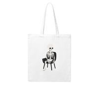 UDFKGLP The domineering skeleton at the office Pattern Woman Canvas Tote Bag Strong and durable for traveling, shopping, Daily One Size