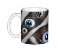 UDFKGLP The evil eye looked Pattern mug ceramic Mugs for cappuccino, latte, cereal, yogurt, milk, hot or cold drinks Micro-wave oven