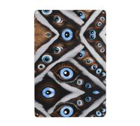 UDFKGLP The evil eye looked Pattern Tin decorative painting 8x12in Made of tinplate, wear-resistant and durable