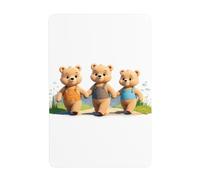 UDFKGLP The friendship of the three little bears Pattern Tin decorative painting 8x12in Made of tinplate, wear-resistant and durable
