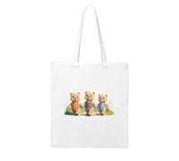 UDFKGLP The friendship of the three little bears Pattern Woman Canvas Tote Bag Strong and durable for traveling, shopping, Daily One Size