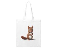 UDFKGLP The gentle little squirrel Pattern Woman Canvas Tote Bag Strong and durable for traveling, shopping, Daily One Size