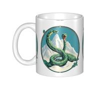 UDFKGLP The giant snake guarding the mountain Pattern mug ceramic Mugs for cappuccino, latte, cereal, yogurt, milk, hot or cold drinks Micro-wave oven