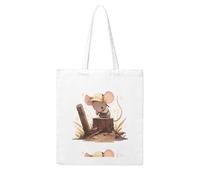 UDFKGLP The little mouse making faces Pattern Woman Canvas Tote Bag Strong and durable for traveling, shopping, Daily One Size