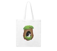 UDFKGLP The little white rabbit in the tree hole Pattern Woman Canvas Tote Bag Strong and durable for traveling, shopping, Daily One Size