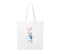 UDFKGLP The little white rabbit jumping Pattern Woman Canvas Tote Bag Strong and durable for traveling, shopping, Daily One Size