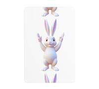 UDFKGLP The rabbit referee who cheers Pattern Tin decorative painting 8x12in Made of tinplate, wear-resistant and durable