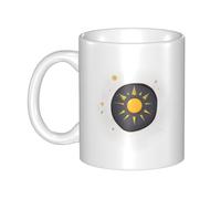 UDFKGLP The shining sun Pattern mug ceramic Mugs for cappuccino, latte, cereal, yogurt, milk, hot or cold drinks Micro-wave oven