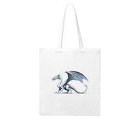 UDFKGLP The silver dragon slowly rose up Pattern Woman Canvas Tote Bag Strong and durable for traveling, shopping, Daily One Size