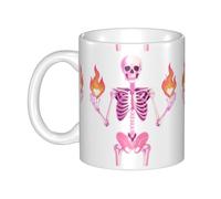 UDFKGLP The Skeleton that Controls Desire Pattern mug ceramic Mugs for cappuccino, latte, cereal, yogurt, milk, hot or cold drinks Micro-wave oven