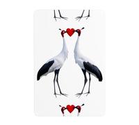 UDFKGLP Thousand Crane Holding Red Hearts Pattern Tin decorative painting 8x12in Made of tinplate, wear-resistant and durable