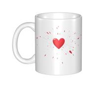UDFKGLP Thousands of arrows pierce the heart Pattern mug ceramic Mugs for cappuccino, latte, cereal, yogurt, milk, hot or cold drinks Micro-wave oven